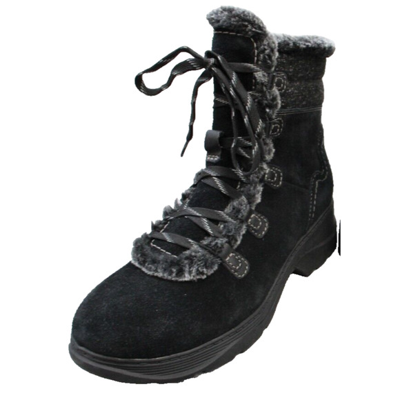 Clarks Boots Womens Size US 8M Black Aveleigh Edge Suede Comfort Waterproof NWOB - Picture 1 of 11